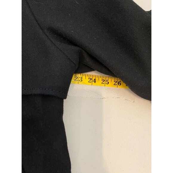 Calvin Klein Womens Black Wool-Blend Cropped Jacket With Knit Cuffs Size 14 - Picture 8 of 10